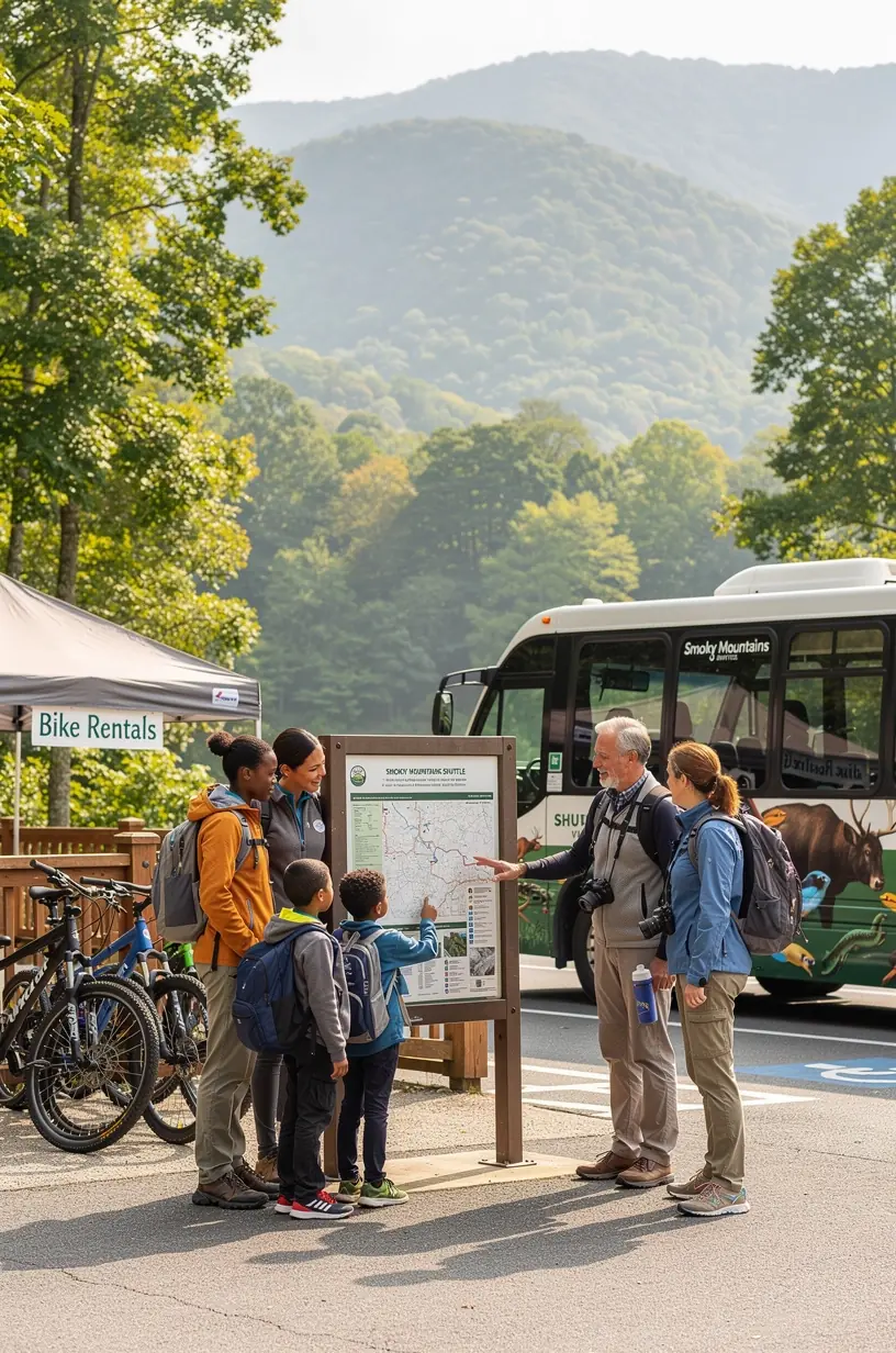 Схема маршрутов для ограниченных по времени путешественников, показывающая оптимальные тропы и остановки в национальном парке.